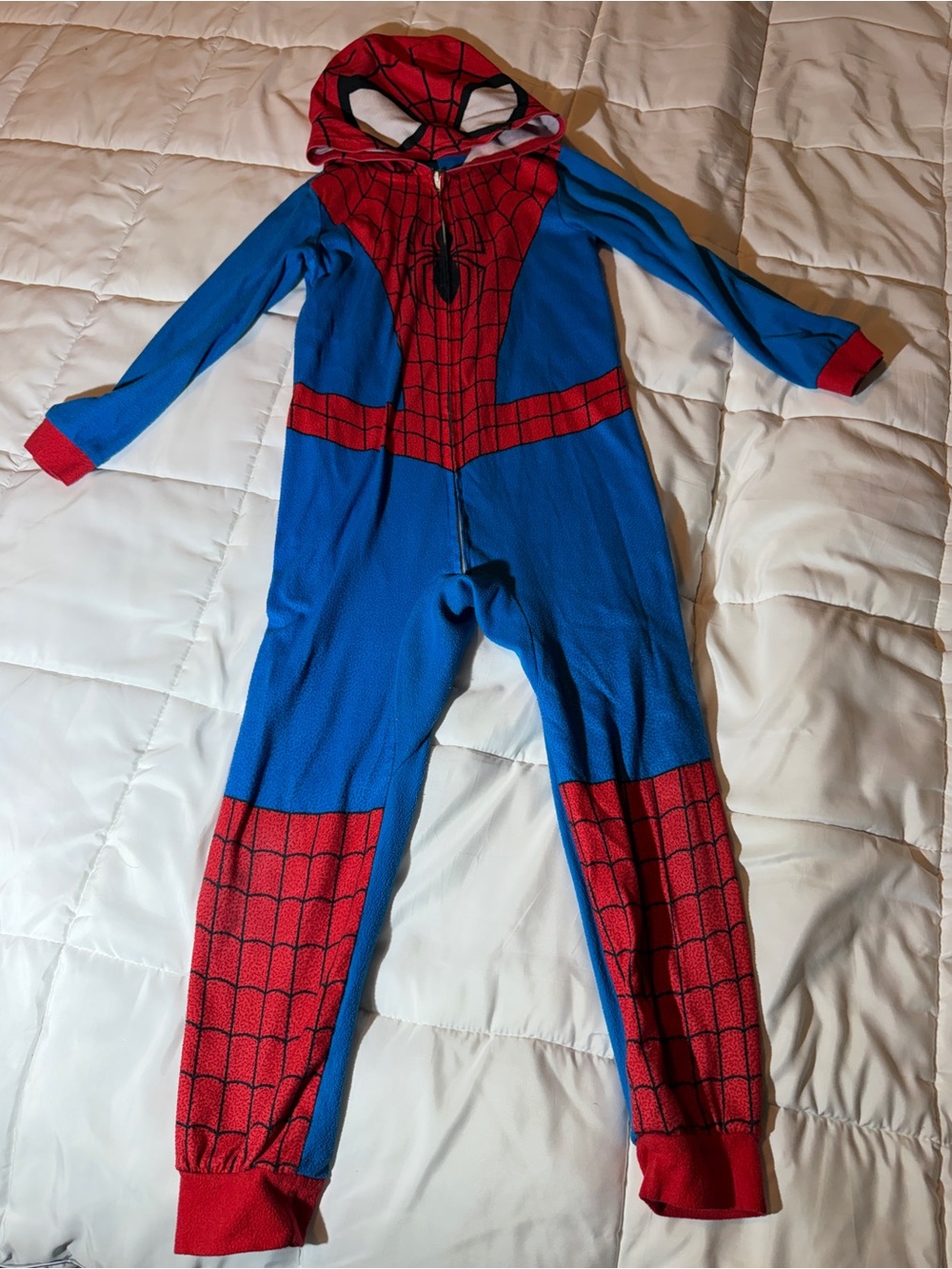 Marvel Spider-Man Hooded Fleece Pajamas Kids Size 6/7